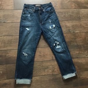 Point Sur High-Rise Boyfriend Jean w Raw Hems